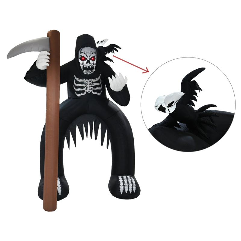 3.6m inflatable skeleton reaper Halloween arch