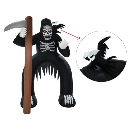 3.6m inflatable skeleton reaper Halloween arch