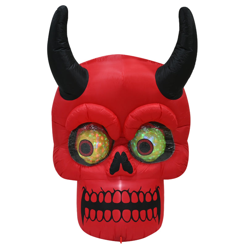 2.2m inflatable disco horns skull Halloween decoration