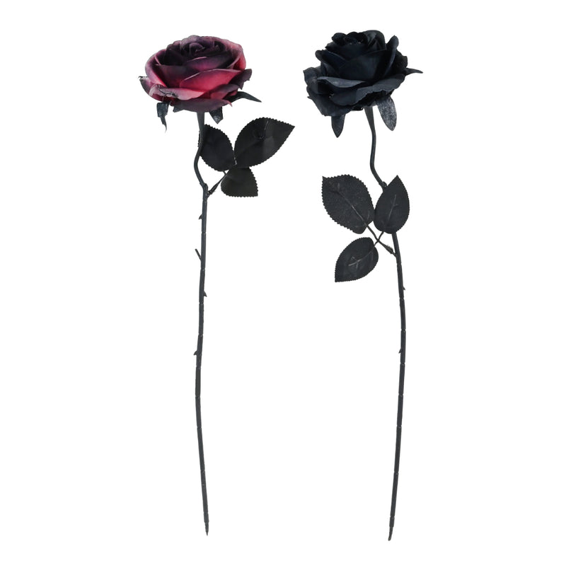 Assorted 50cm artificial rose for Halloween and gothic floral displays