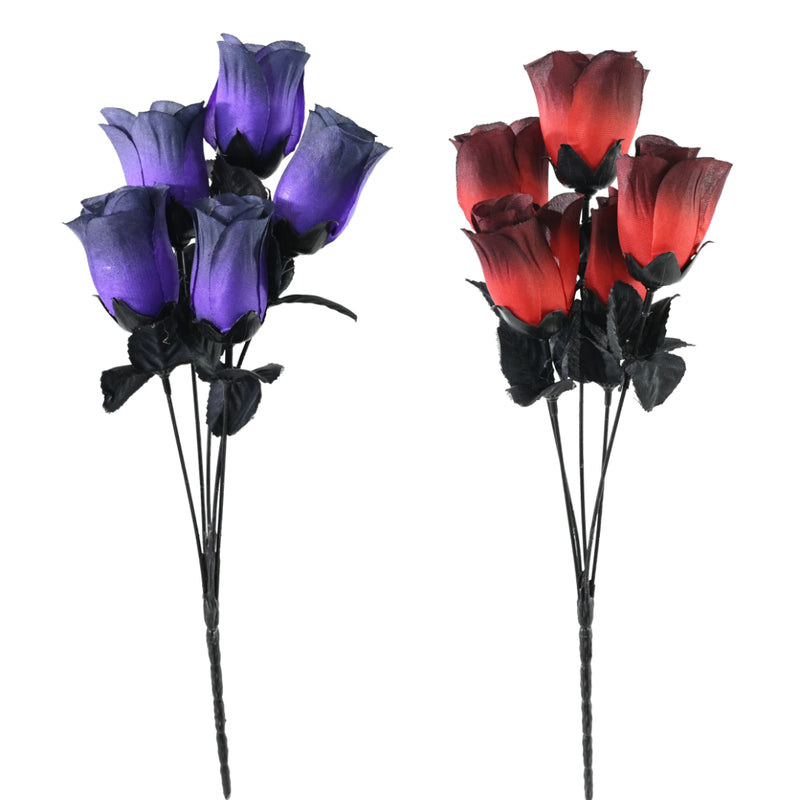 Assorted artificial rose bouquet for Halloween gothic decorating