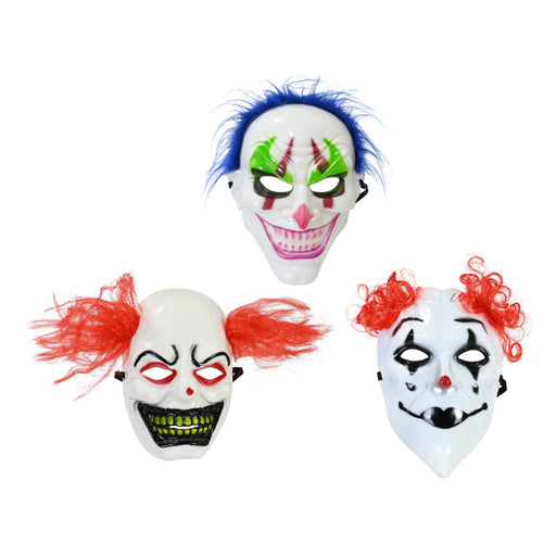 Assorted sinister scary clown mask for Halloween dress-up