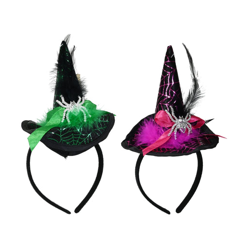 Assorted spider web witch hat Halloween headband