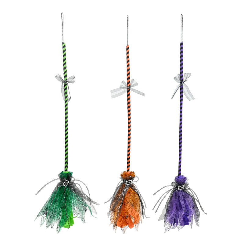 Assorted 1.05m witch broom Halloween costume prop