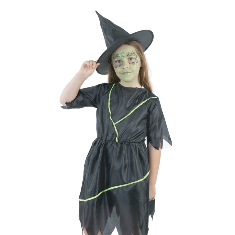 Kids Shadow Witch Halloween costume with dress and hat