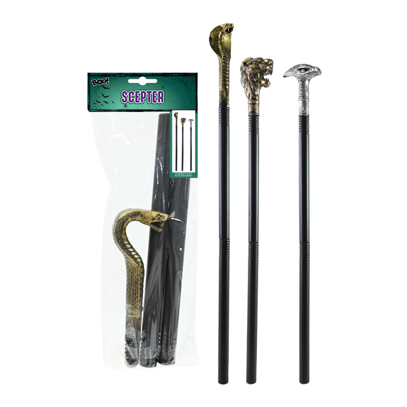 Assorted 77cm animal head Halloween costume scepter
