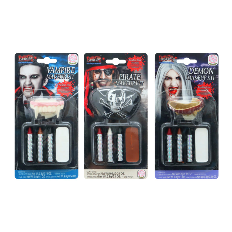 Assorted Twilight Spook Halloween makeup kit with crayons paint putty and prop