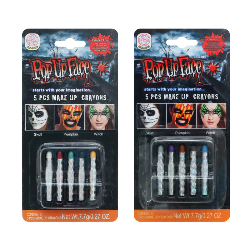 Assorted five piece Halloween makeup crayon set
