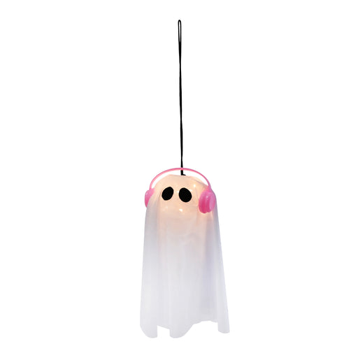 25cm light up hanging ghost with headphones Halloween decoration