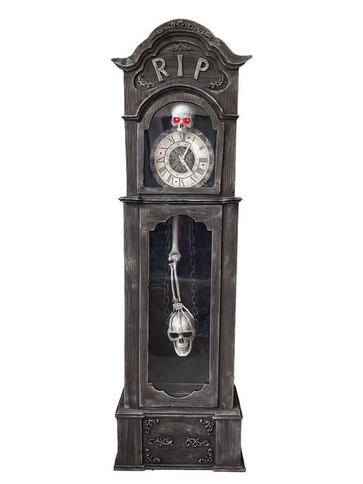 1.8m animated haunted grandfather clock Halloween decoration
