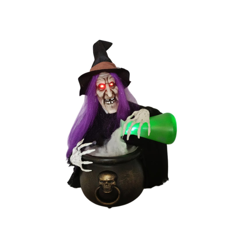 40cm animated potion pouring witch Halloween decoration