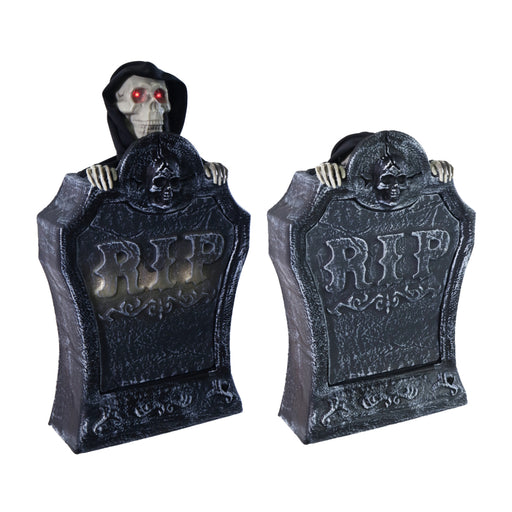 39cm animated tombstone with hidden moving reaper