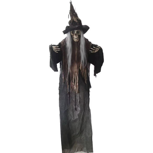 1.6m animated shaking hanging skeleton witch Halloween decoration