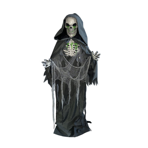 1.7m animated skeleton stretching reaper Halloween decoration