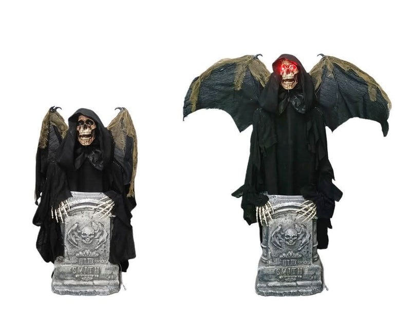 1m animated reaper rising from tombstone Halloween decoration