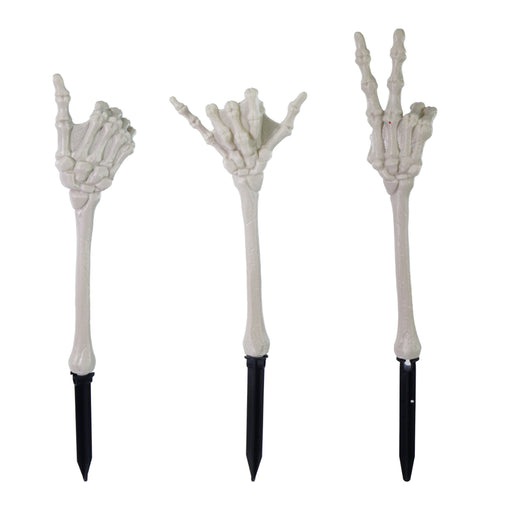 Assorted 30cm bony skeleton hand Halloween yard stake