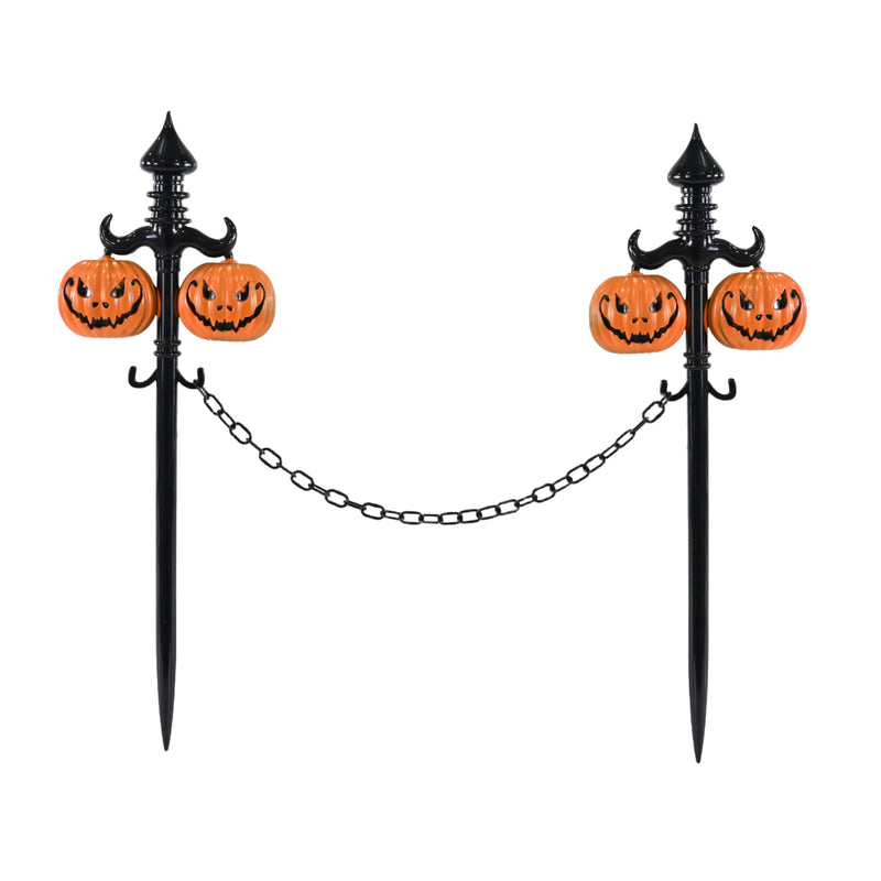 53cm pumpkin Halloween garden stake with chain