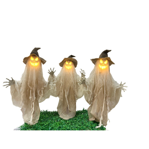 60cm trio stacked ghost Halloween decoration