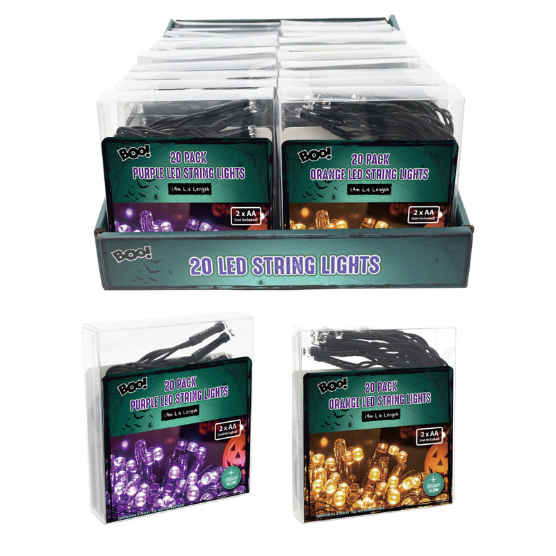 Assorted 30cm haunted glow Halloween string lights