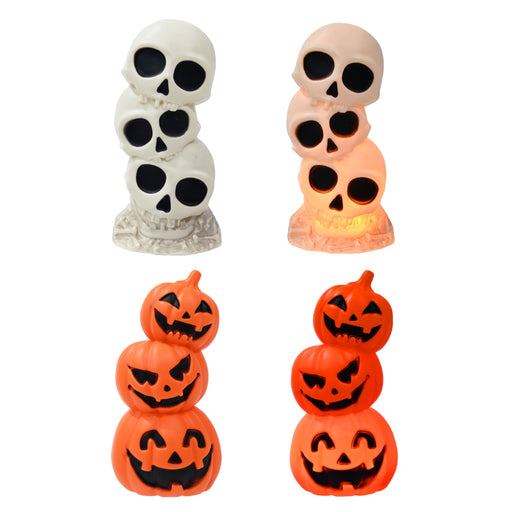 Assorted 30cm spooky trio stack Halloween decoration