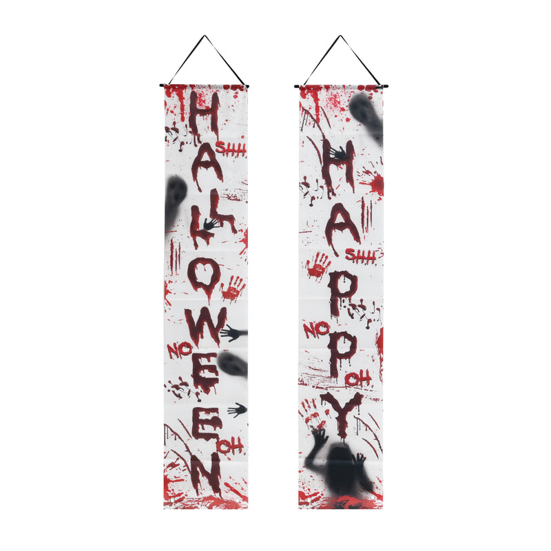 Two pack 1.8m bloody Halloween horror banners