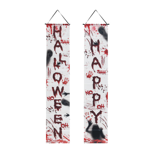 Two pack 1.8m bloody Halloween horror banners