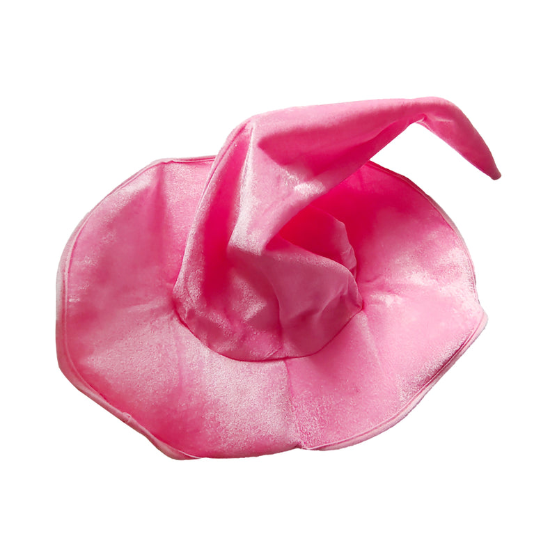Pink velvet witch hat Halloween costume accessory