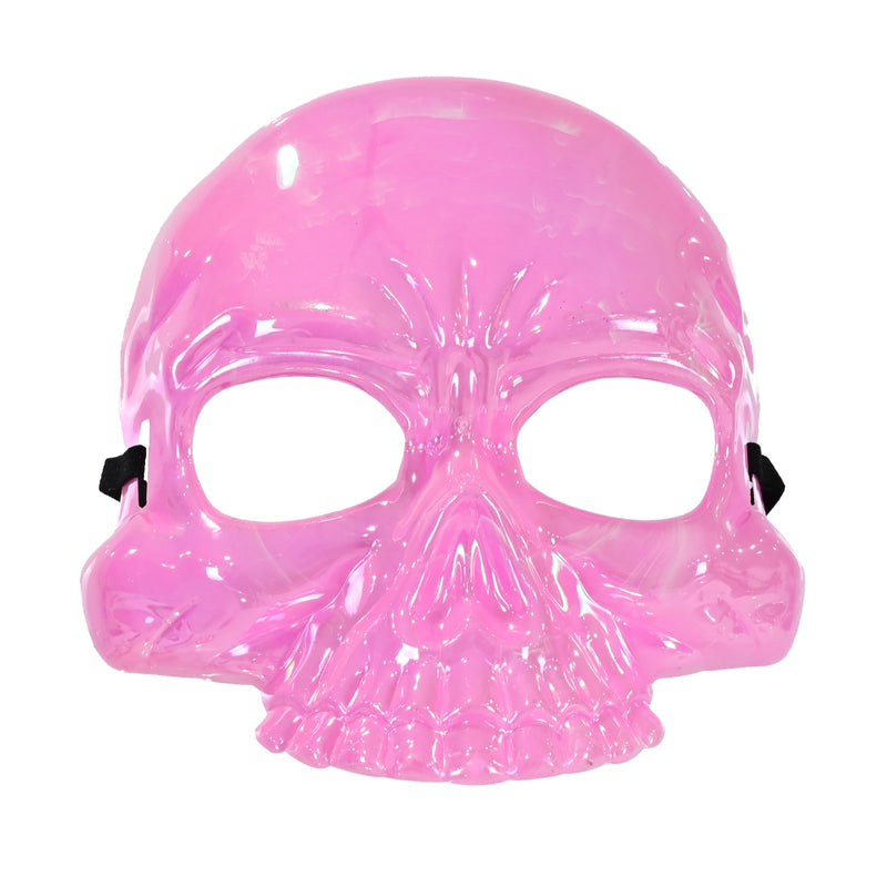 Pink chromatic skull Halloween costume mask