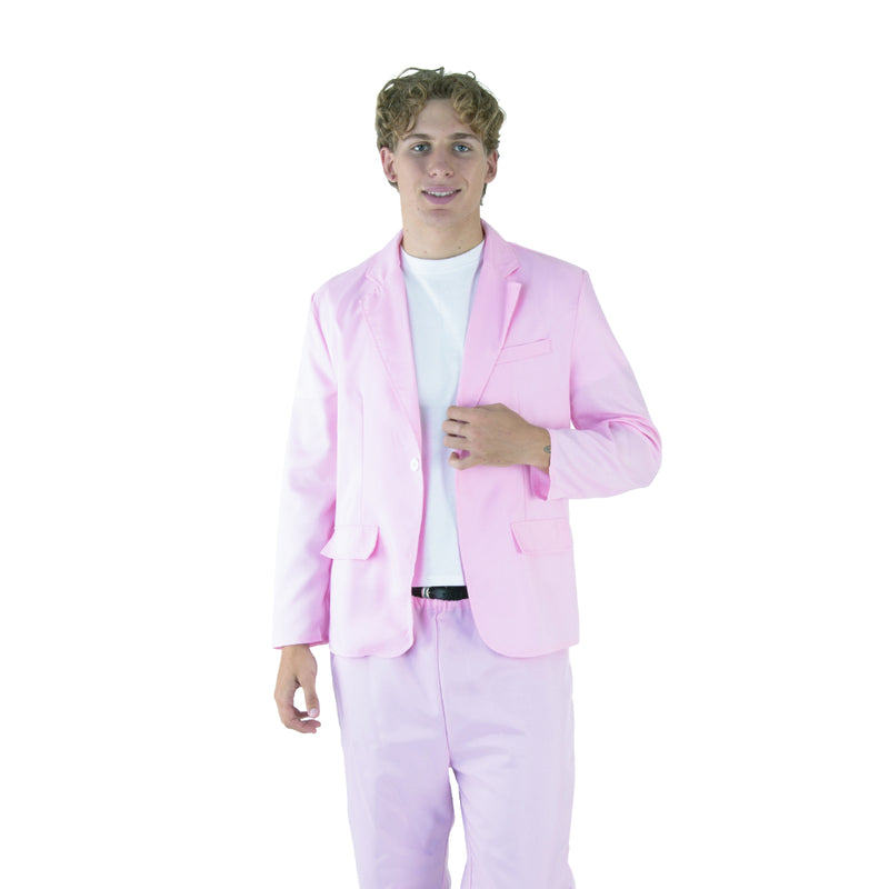 Adult soft pink suit costume with matching top and pants