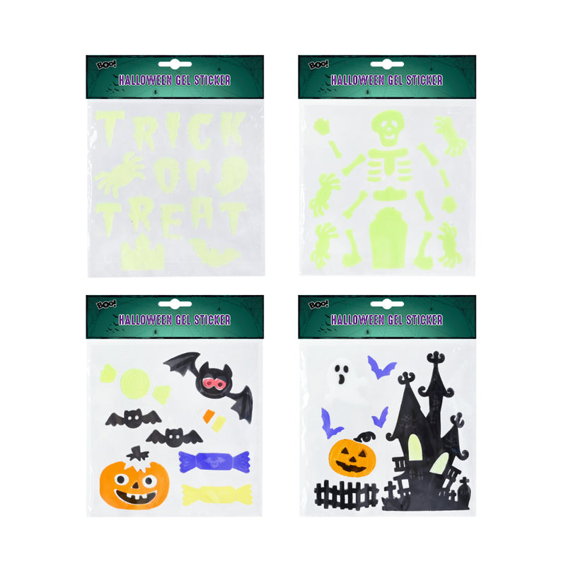 Assorted TPR Halloween gel stickers for seasonal decorating