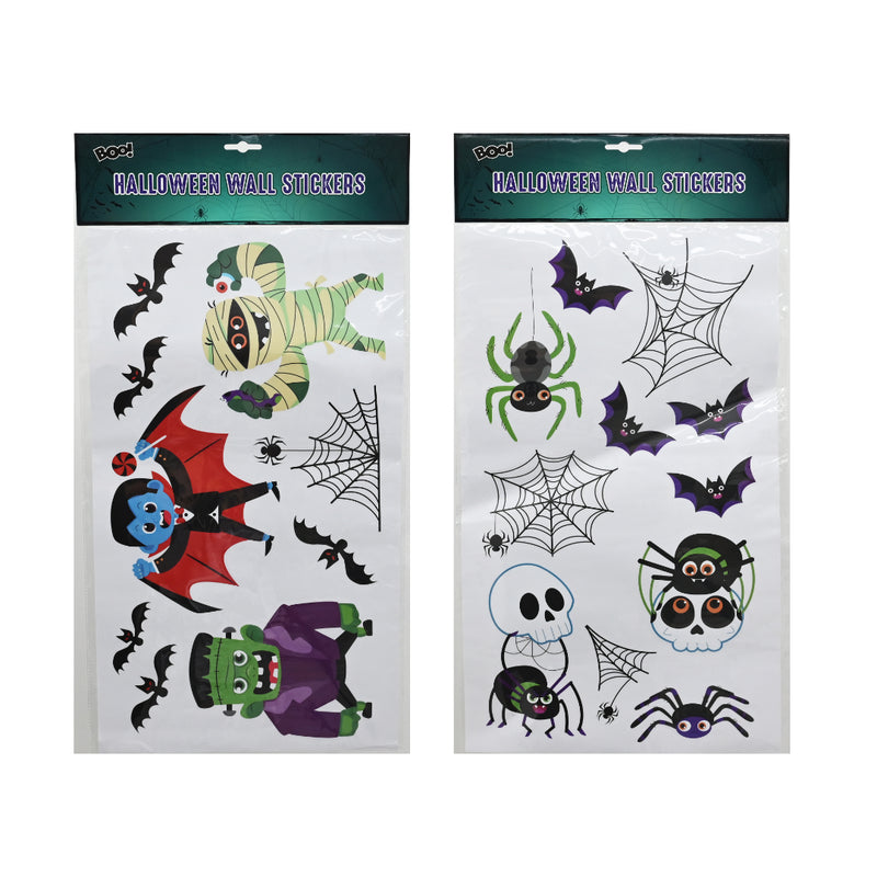 Assorted paper Halloween wall stickers for seasonal decorating