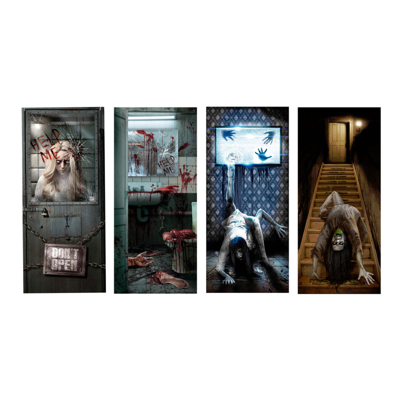 Assorted 1.8m gory zombie Halloween door decoration