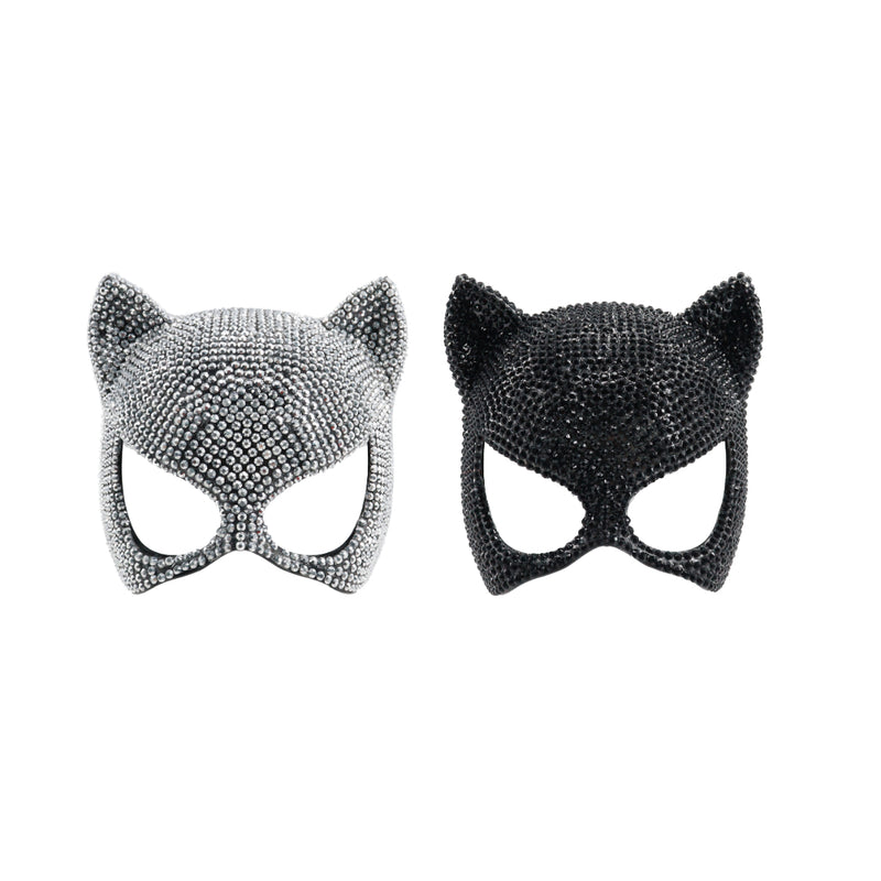Assorted rhinestone cat mask for Halloween and masquerade costumes