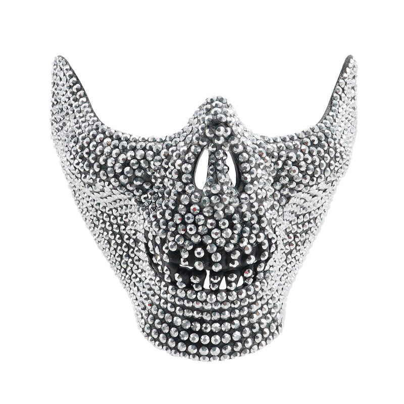 Assorted rhinestone skull mouth Halloween costume mask