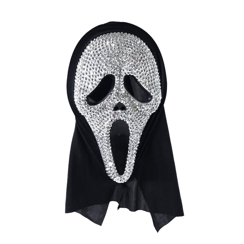 Glitter scream-style mask for Halloween horror costumes