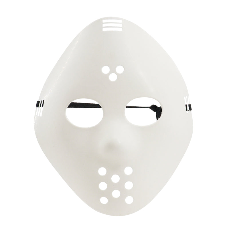 White hockey style horror mask for Halloween costumes