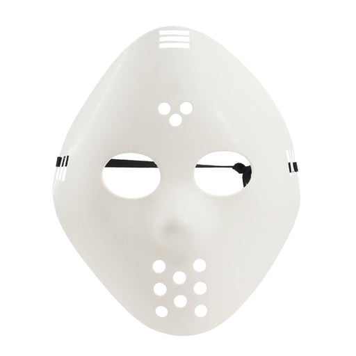 White hockey style horror mask for Halloween costumes