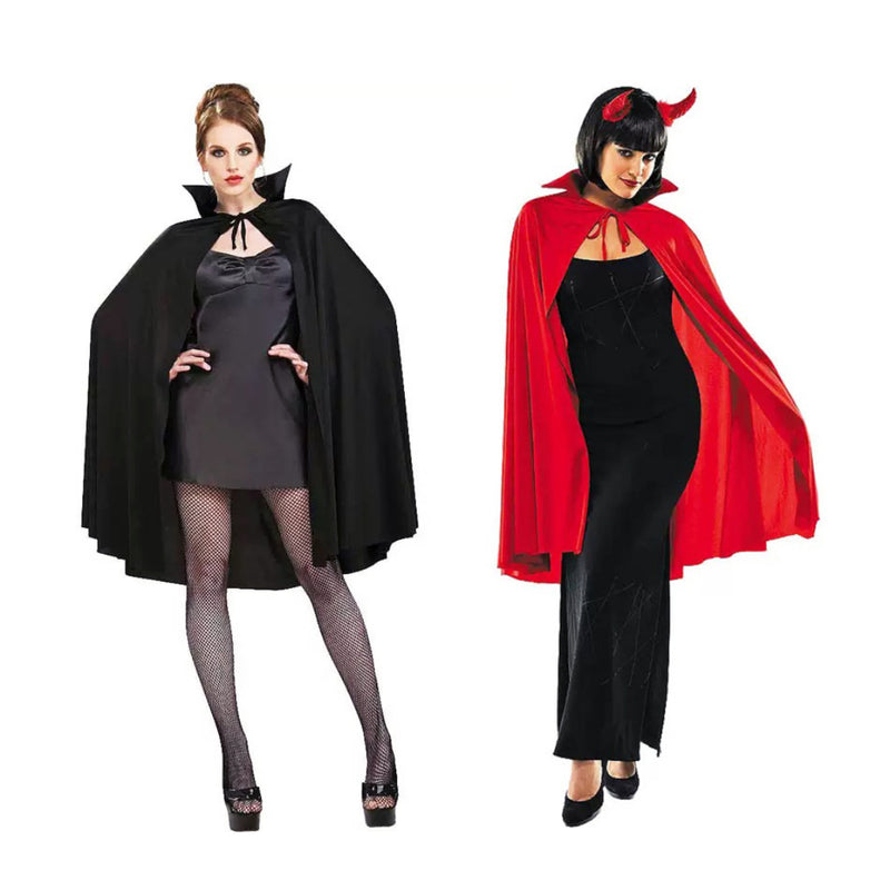 Assorted 1m black and red collared vampire Halloween cape