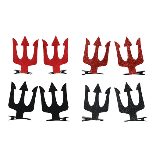 Assorted devil trident Halloween hair clips