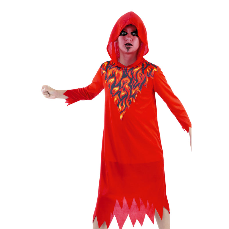 Kids Blaze Born Devil hooded robe Halloween costume
