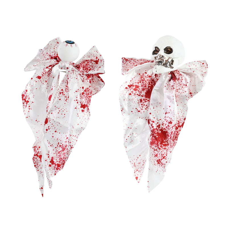 Assorted bloody bow Halloween hair clips