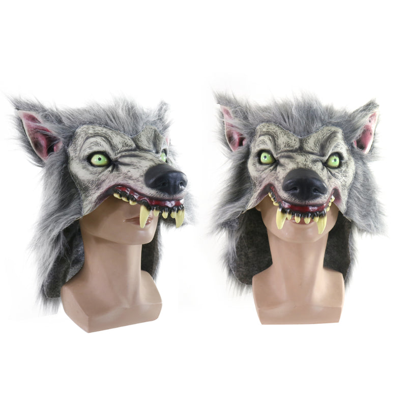 Werewolf latex half mask for Halloween monster costumes