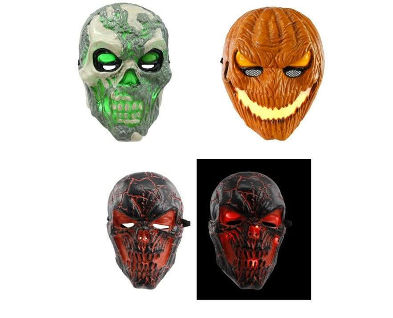 Assorted dark evil light up Halloween mask