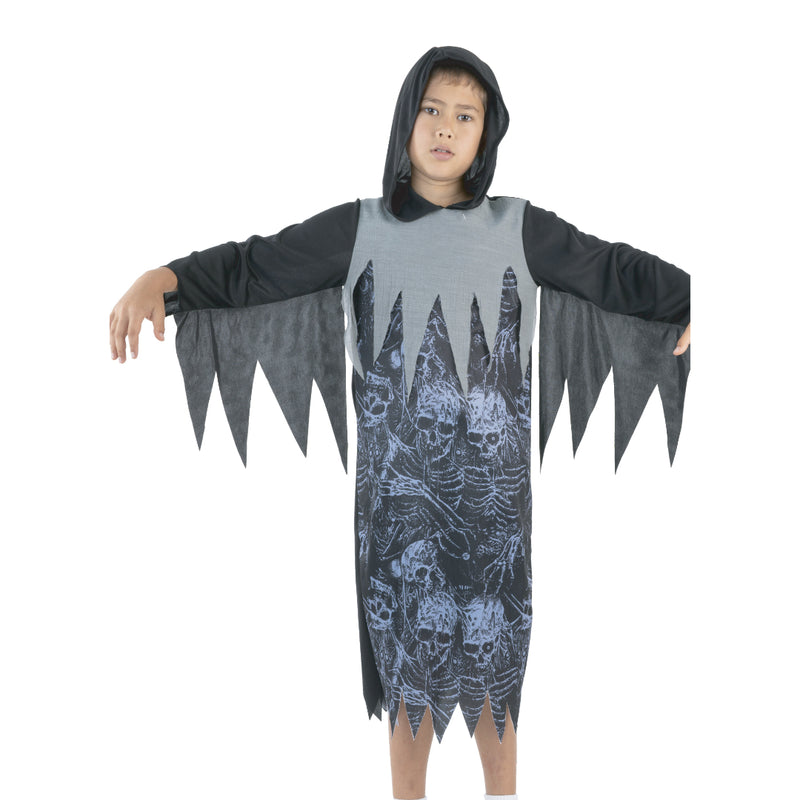 Kids dark spirit reaper Halloween hooded robe costume
