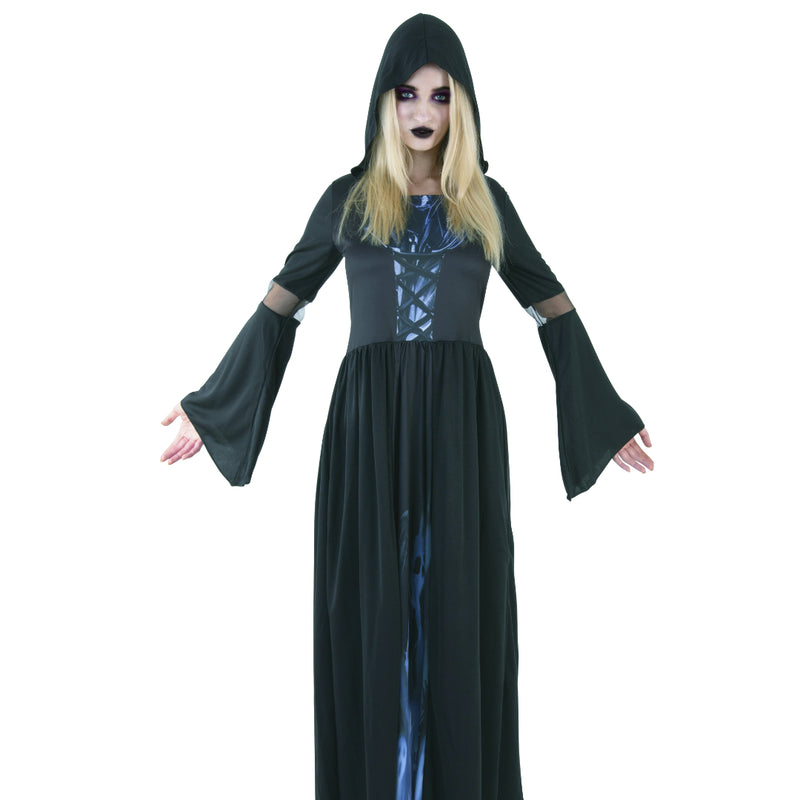 Adult gothic princess Halloween hooded dress costume
