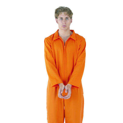 Adult prisoner polyester jumpsuit costume