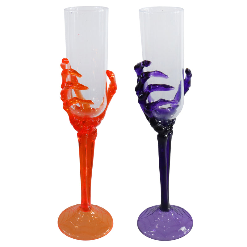 Assorted 150mL skull hand Halloween champagne glass