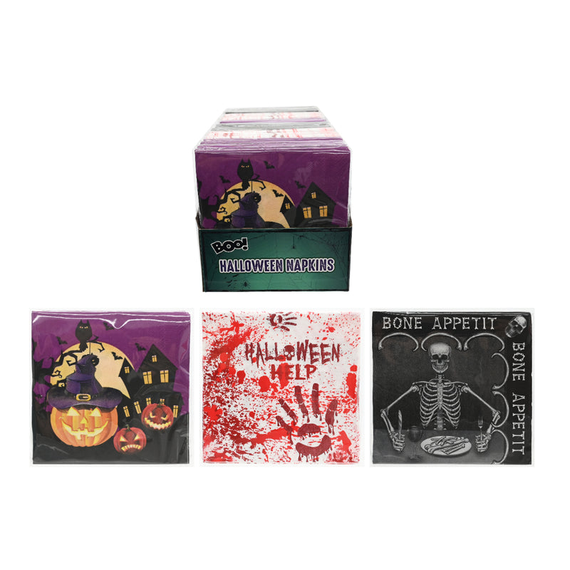 Assorted Halloween paper napkins 20 pack