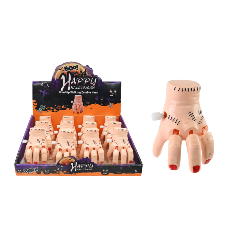 Wind up walking zombie hand plastic Halloween novelty toy