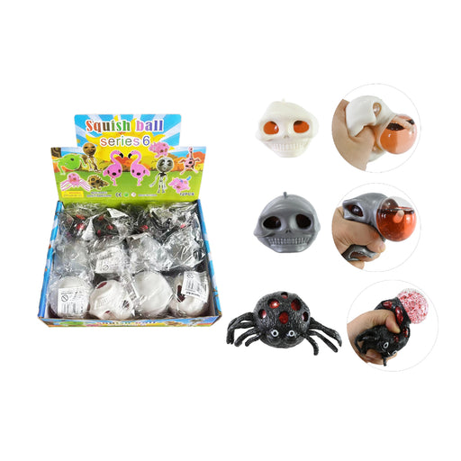 Assorted oozy Halloween squeeze ball novelty toy made from TPR